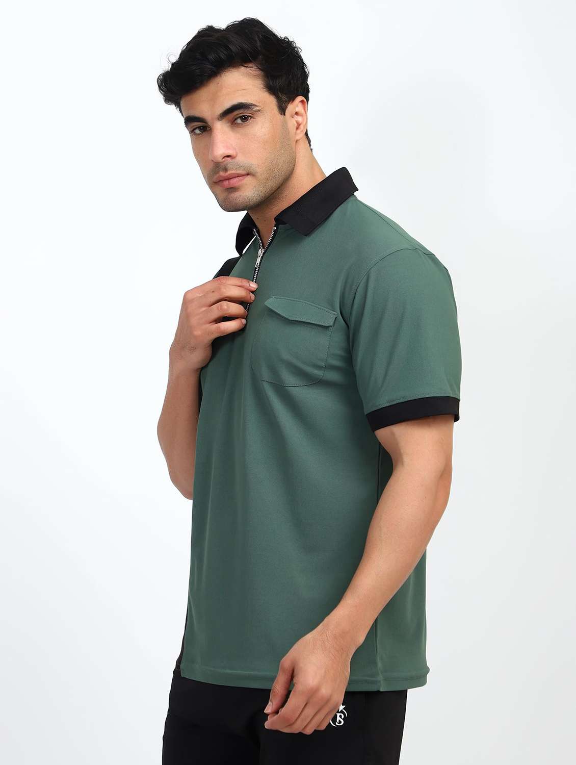 men taped short sleeves polo t-shirt - 22615406 -  Standard Image - 2