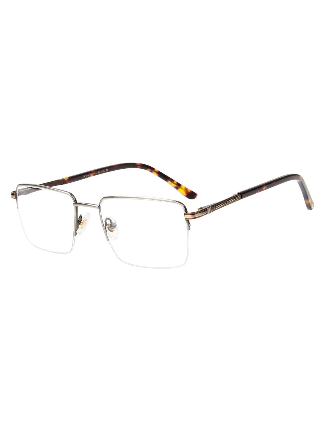ted smith unisex silver half rim rectangle frame - 22615441 -  Standard Image - 2