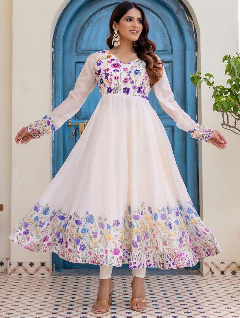 Women Printed Long Sleeves Kurta Legging Set With Dupatta - 22615476 -  Standard Image - 2