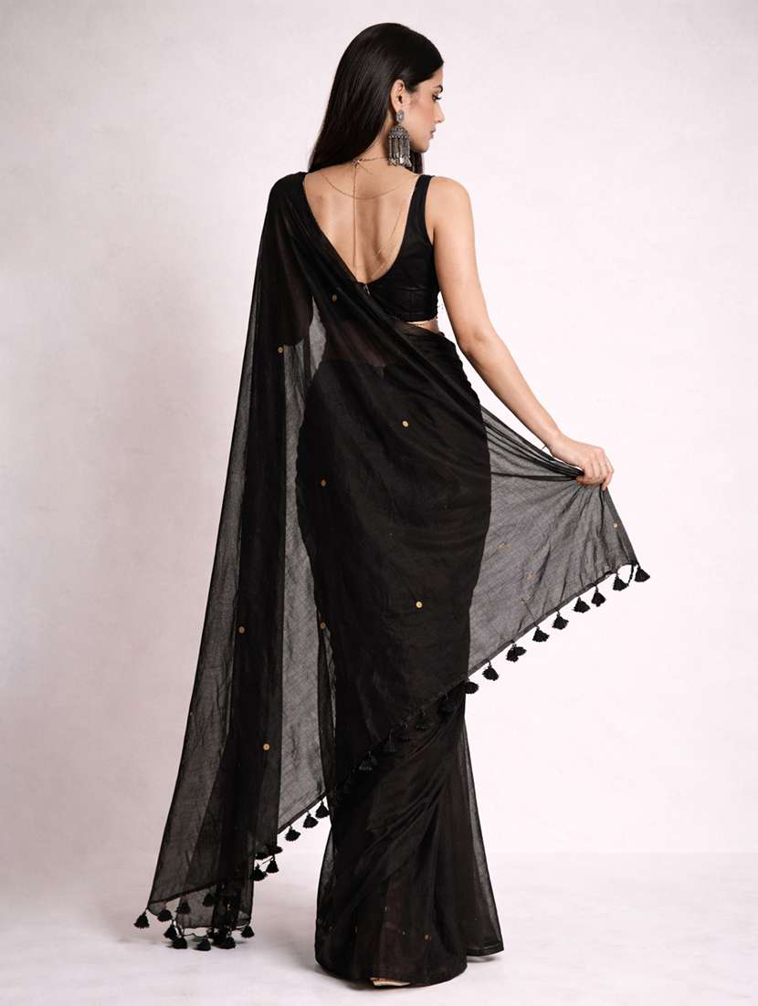 women solid with work handloom saree with blouse - 22615558 -  Standard Image - 2