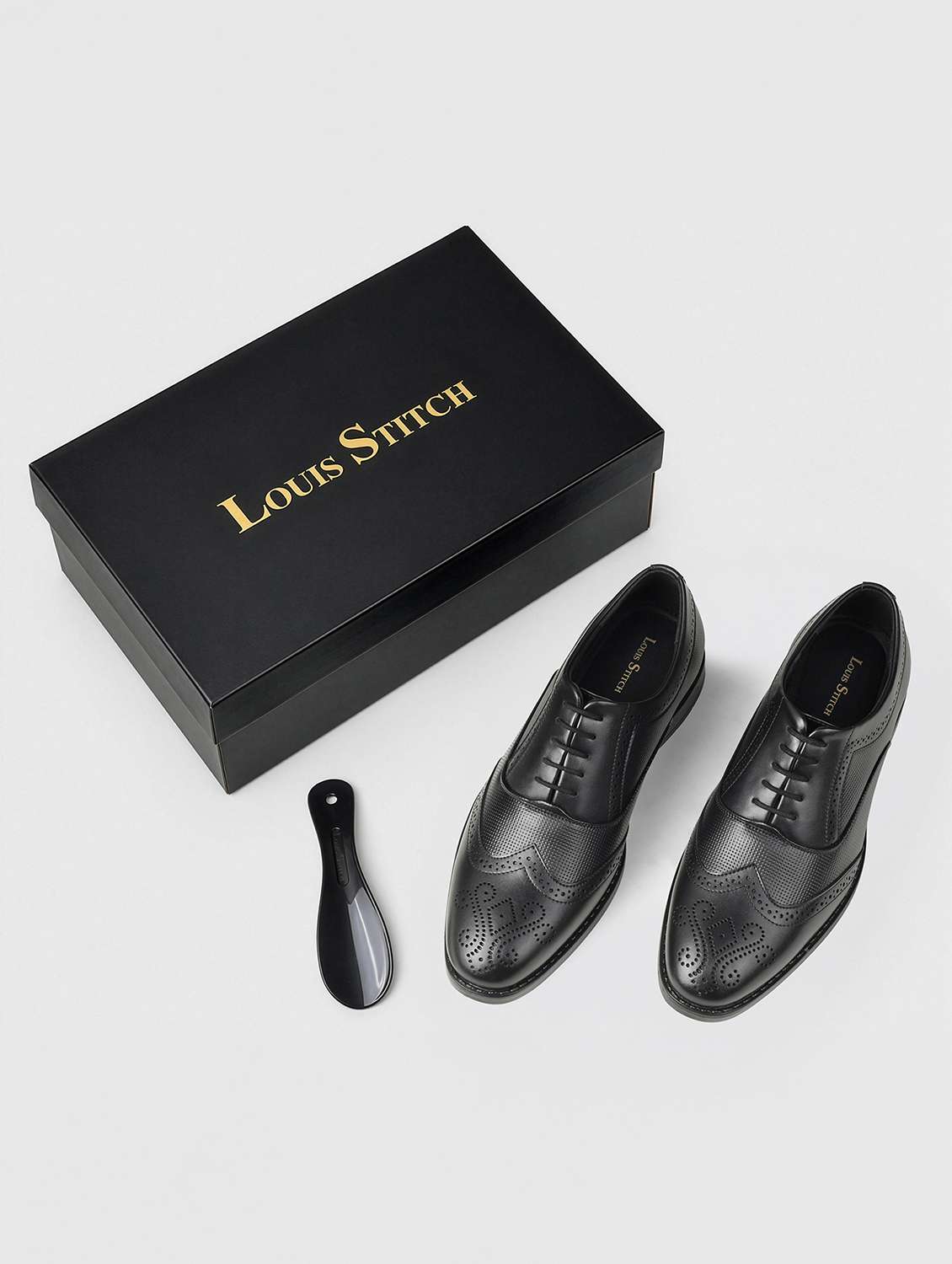 Men Textured Lace Up Brogues - 22615664 -  Standard Image - 2