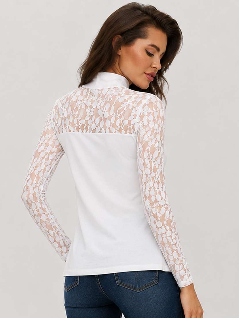 women self design long sleeves regular top - 22615708 -  Standard Image - 2