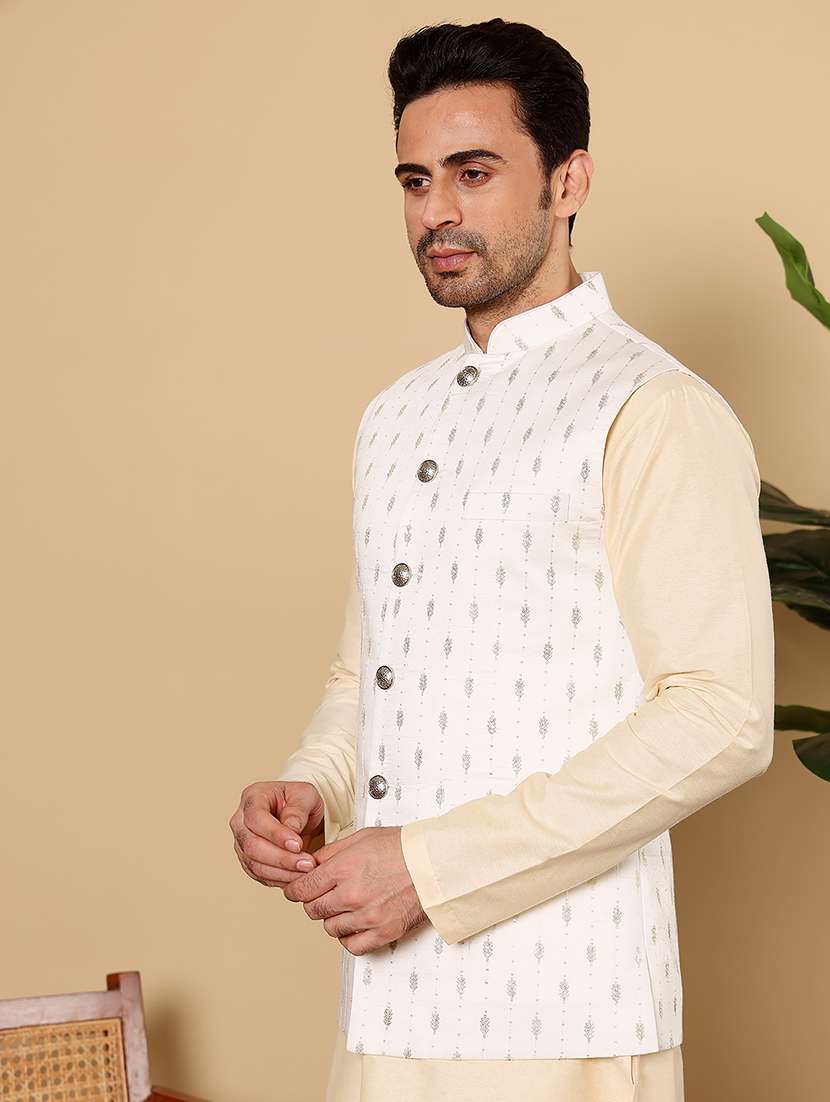 men embroidered sleeveless nehru jacket - 22615851 -  Standard Image - 2