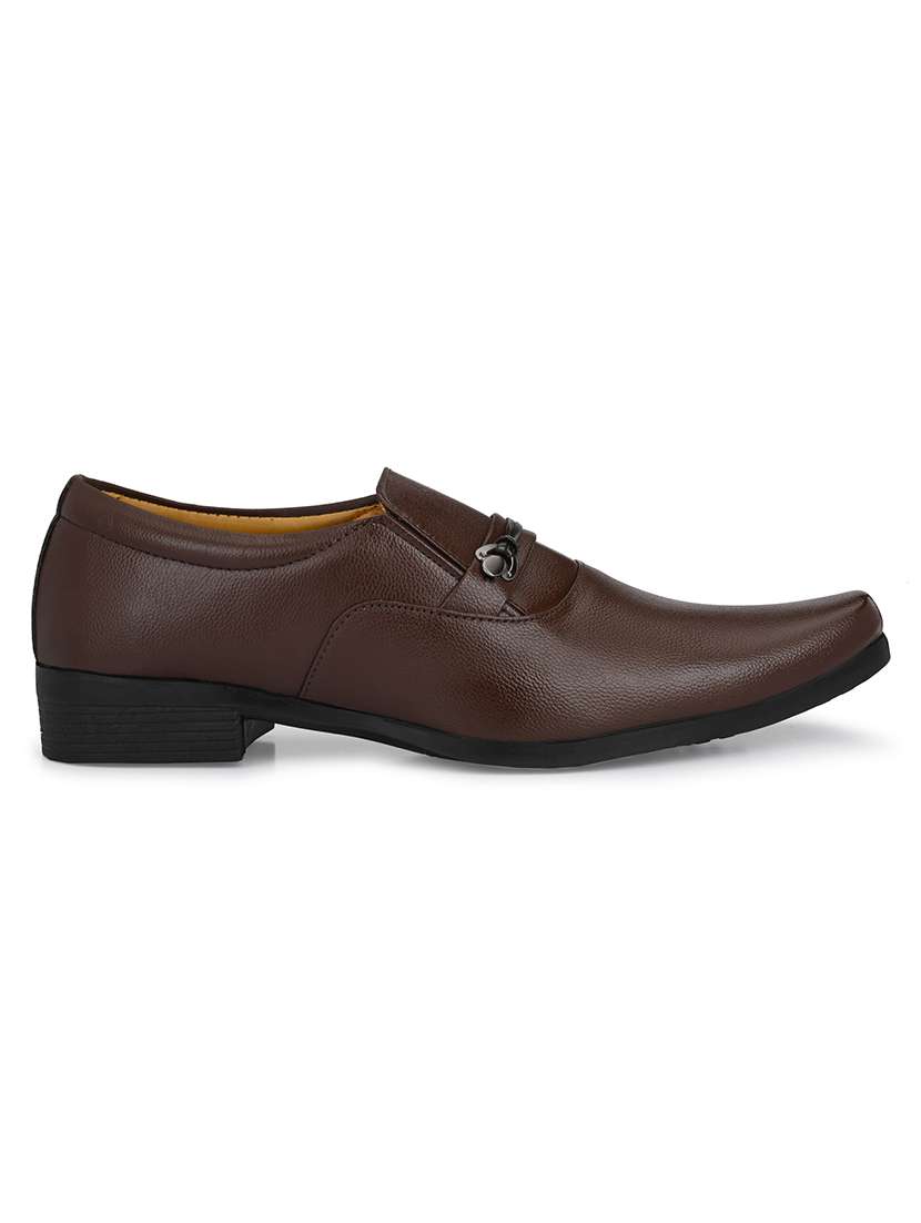 men solid slip on formal shoes - 22616121 -  Standard Image - 2