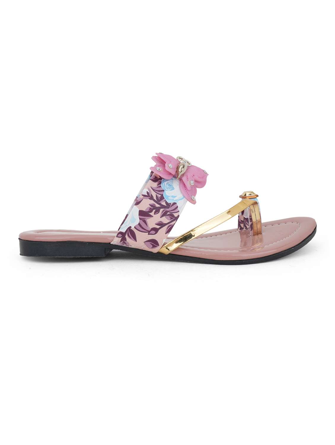 women floral printed one toe flats - 22616201 -  Standard Image - 2