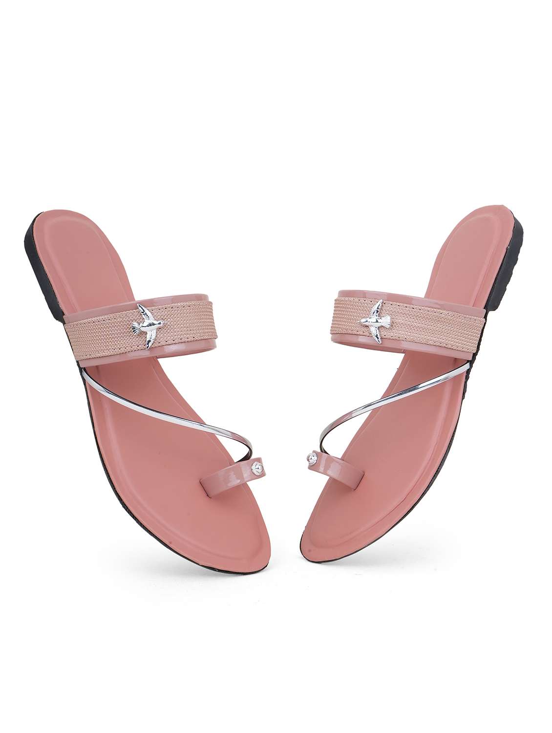 women textured one toe flats - 22616215 -  Standard Image - 2