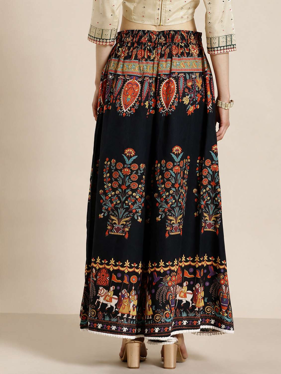 Women Printed Mid Rise Flared Palazzo - 22616302 -  Standard Image - 2