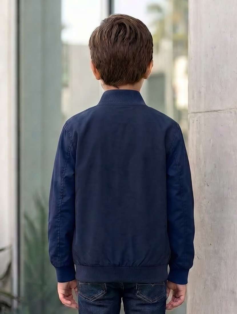 boys solid long sleeves bomber jacket - 22616728 -  Standard Image - 2