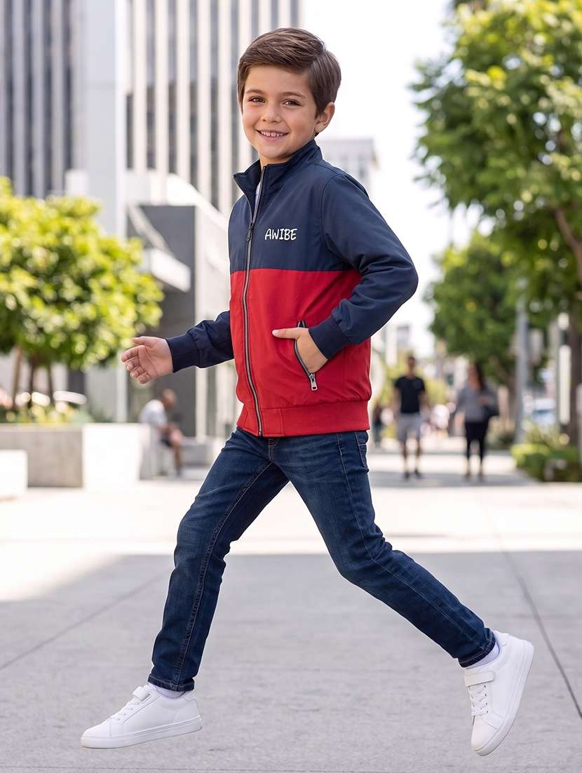 boys colourblocked long sleeves bomber jacket - 22616734 -  Standard Image - 2