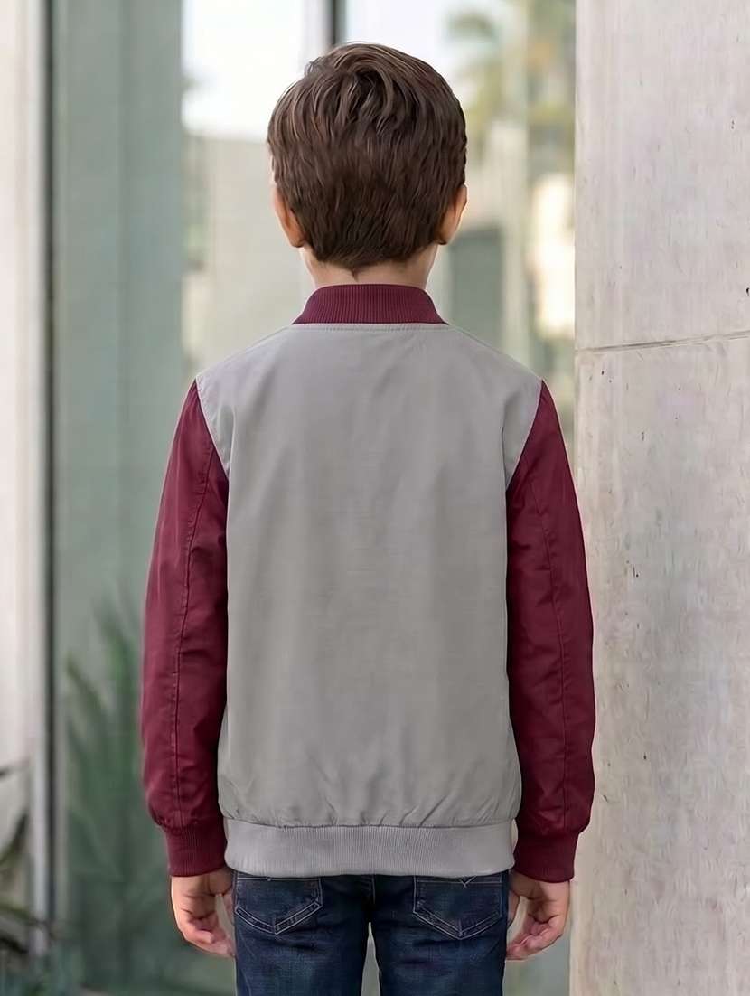 boys colourblocked long sleeves regular jacket - 22616735 -  Standard Image - 2