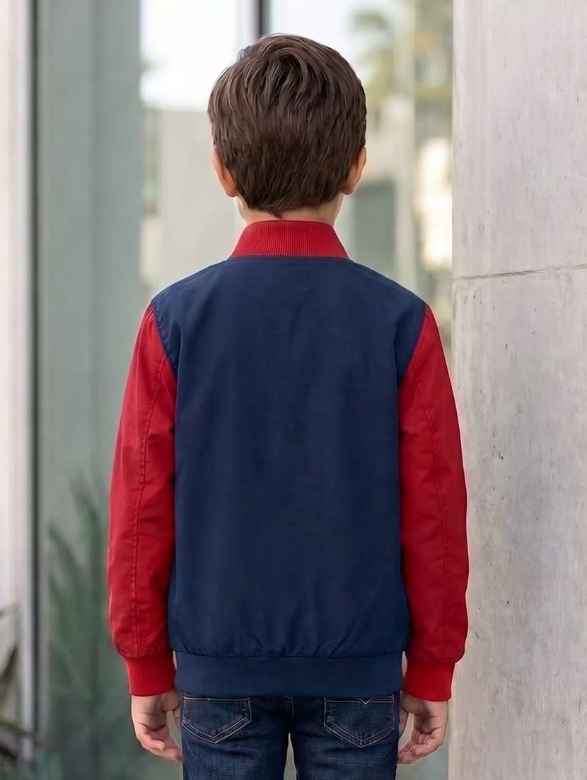 boys colourblocked long sleeves bomber jacket - 22616736 -  Standard Image - 2