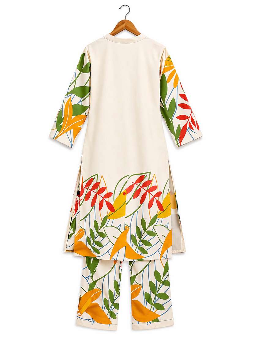 cream cotton straight kurta - 22616786 -  Standard Image - 2