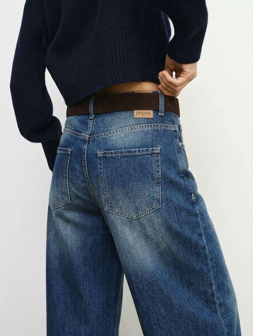 Women Washed High Rise Barrel Jeans - 22616954 -  Standard Image - 2