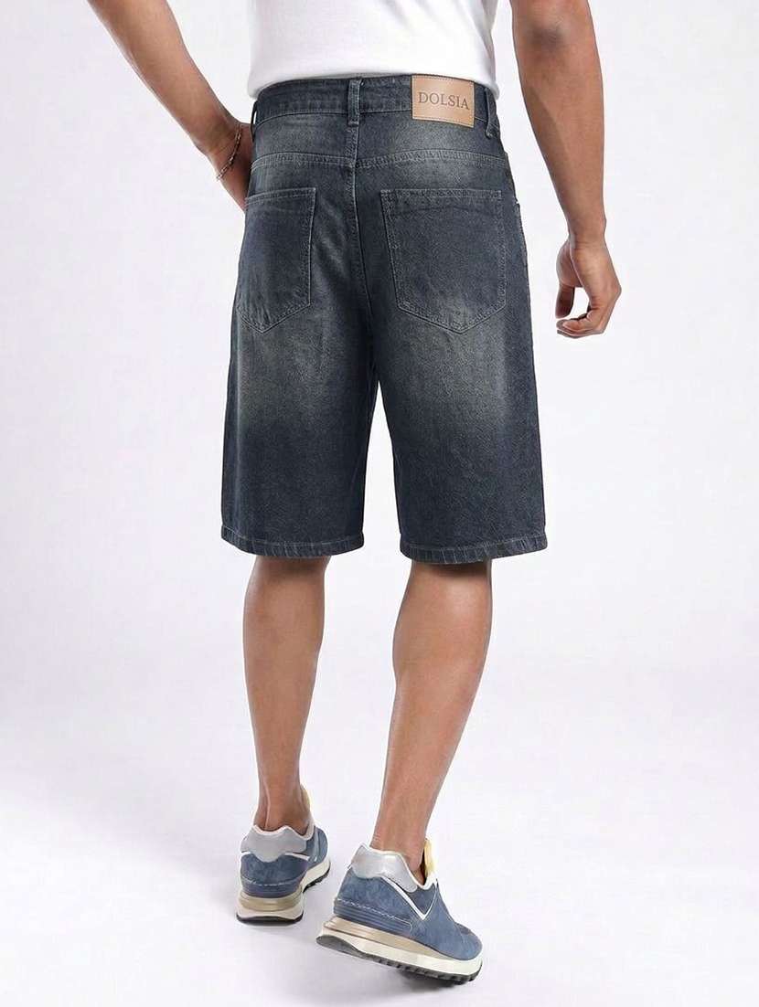 Men Distressed Mid Rise Denim Shorts - 22617048 -  Standard Image - 2