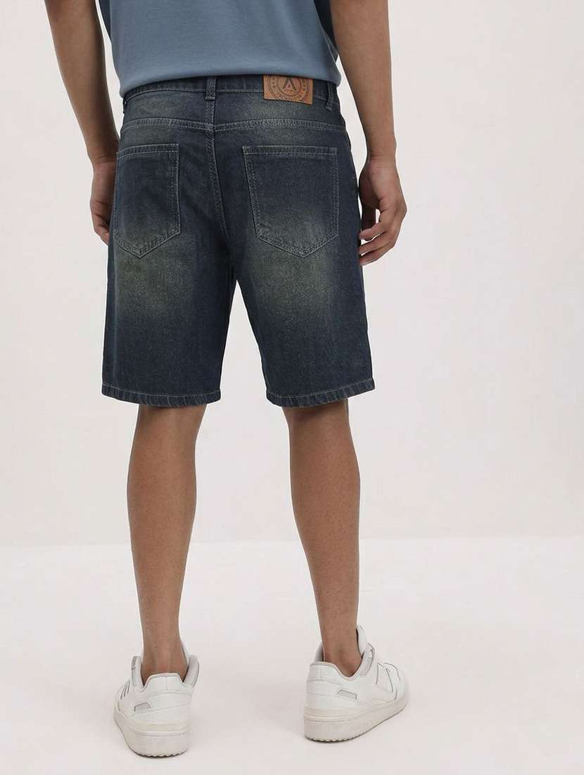 Women Washed Mid Rise Regular Fit Shorts - 22617056 -  Standard Image - 2
