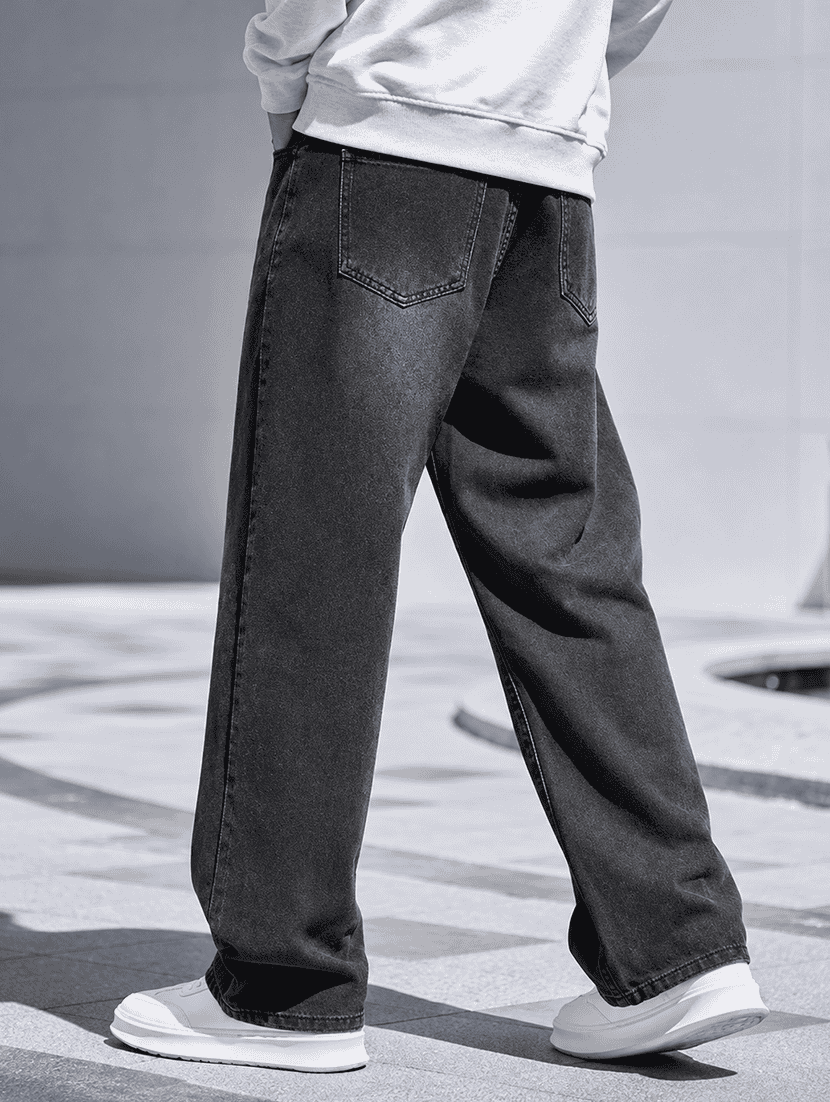 men washed mid rise relaxed fit jeans - 22617085 -  Standard Image - 2