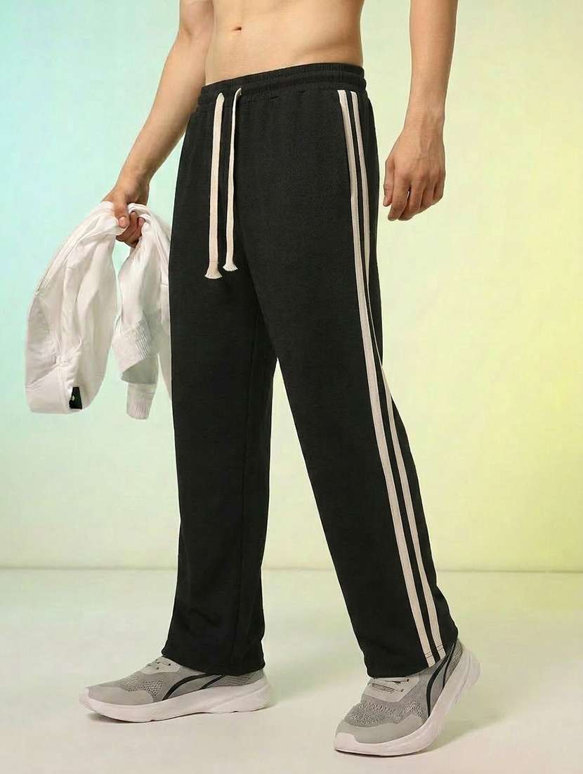 Men Side Taped Mid Rise Regular Fir Track Pant - 22617109 -  Standard Image - 2