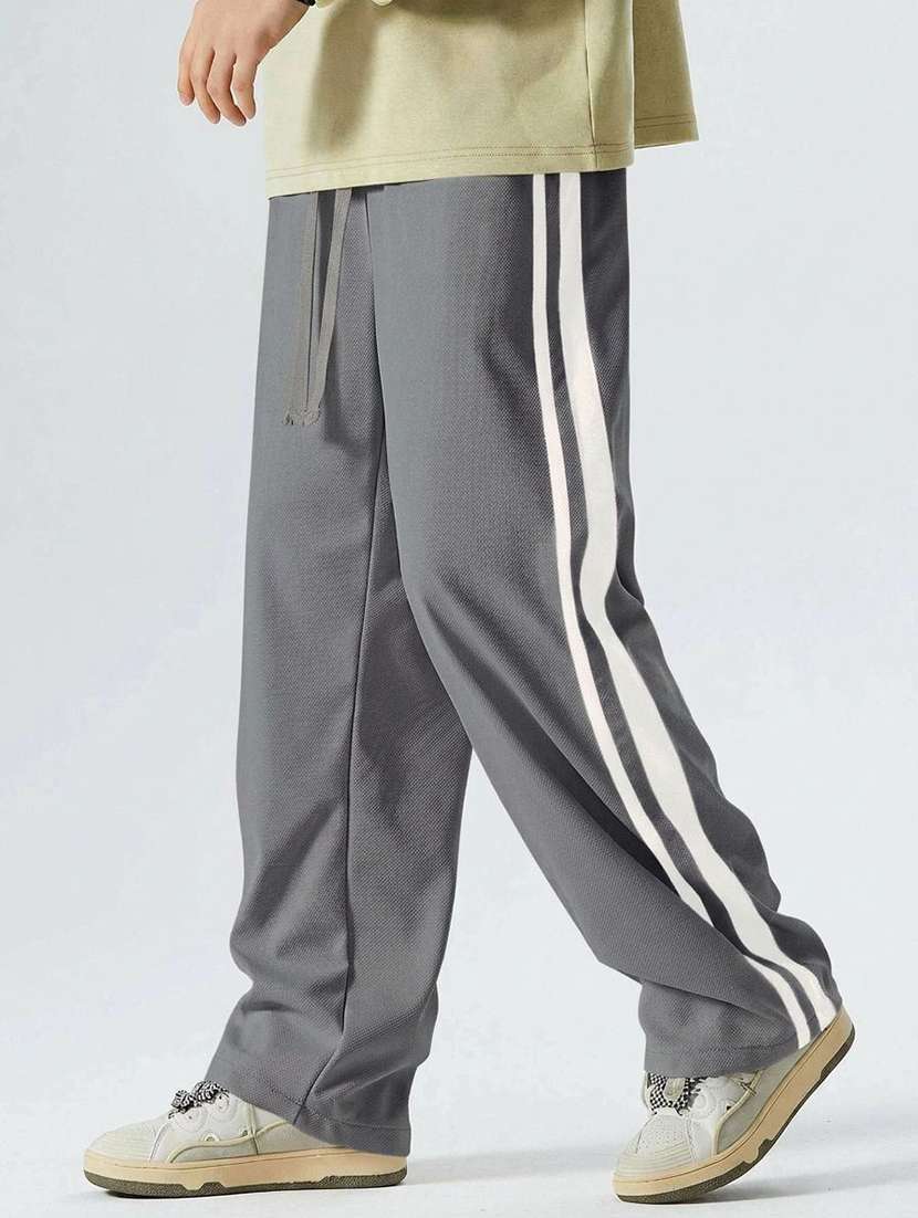 Men Side Taped Mid Rise Relaxed Fit Track Pant - 22617110 -  Standard Image - 2