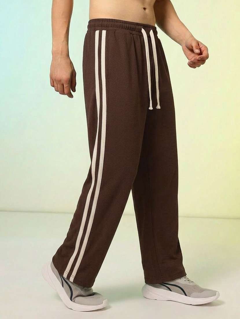 Men Side Taped Mid Rise Relaxed Fit Track Pant - 22617114 -  Standard Image - 2