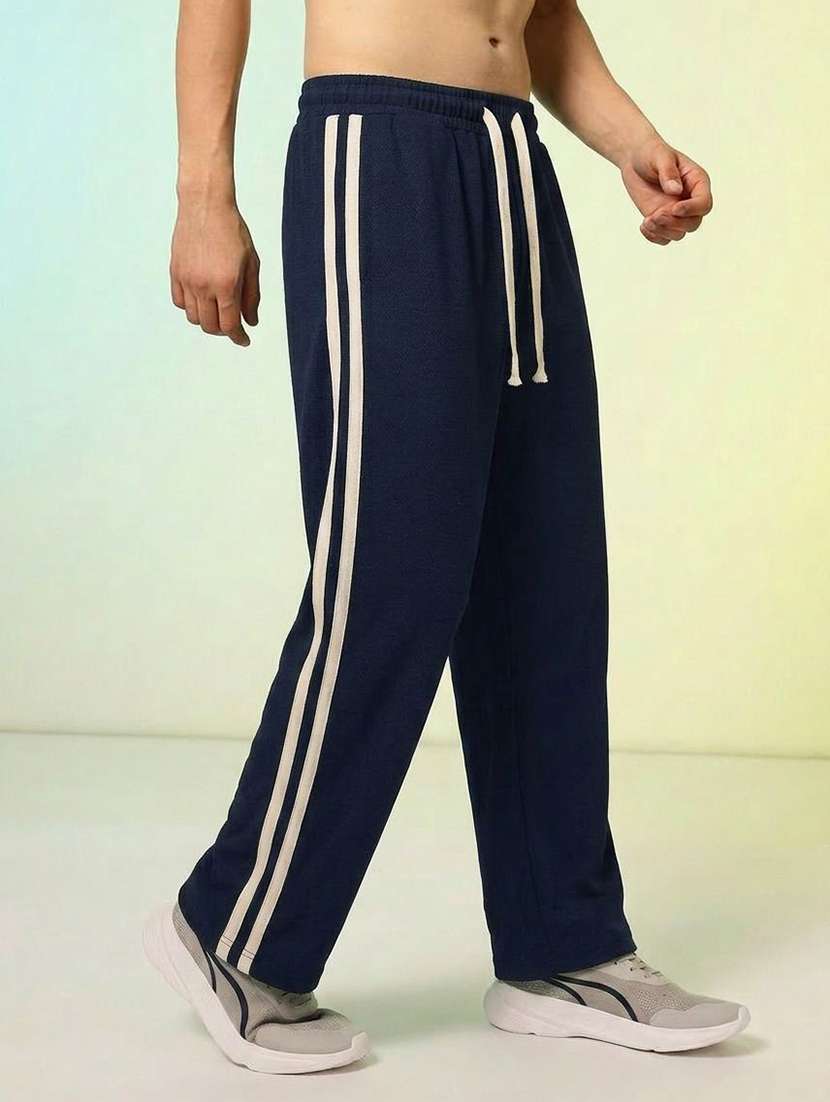 men side taped mid rise relaxed fit track pant - 22617116 -  Standard Image - 2