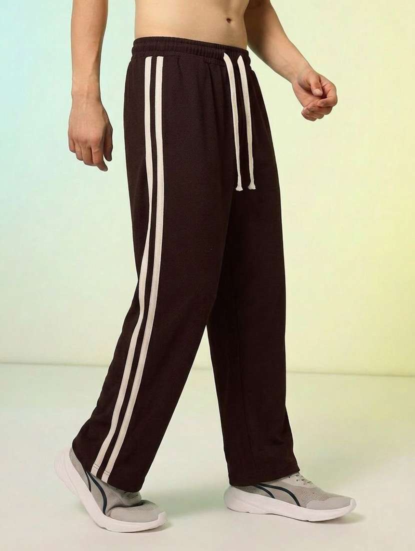 men side taped mid rise relaxed fit track pant - 22617119 -  Standard Image - 2
