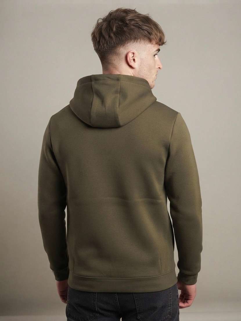 Men Solid Long Sleeves Hooded Sweatshirt - 22618400 -  Standard Image - 2