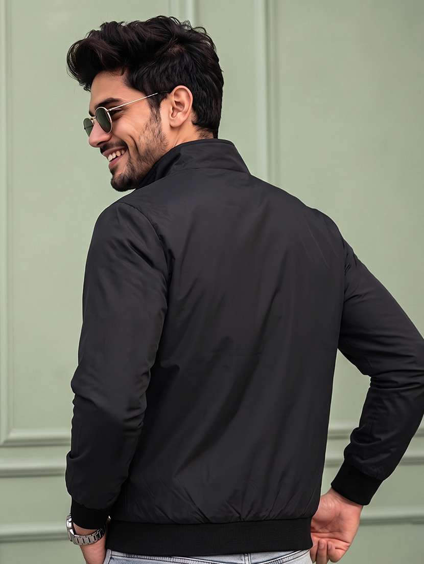 men solid long sleeve reversible bomber jacket - 22618493 -  Standard Image - 2