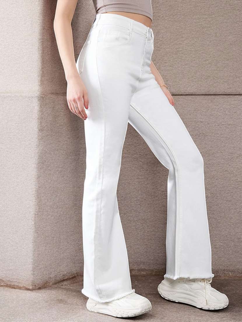 Women Solid High Rise Bootcut Jeans - 22618633 -  Standard Image - 2