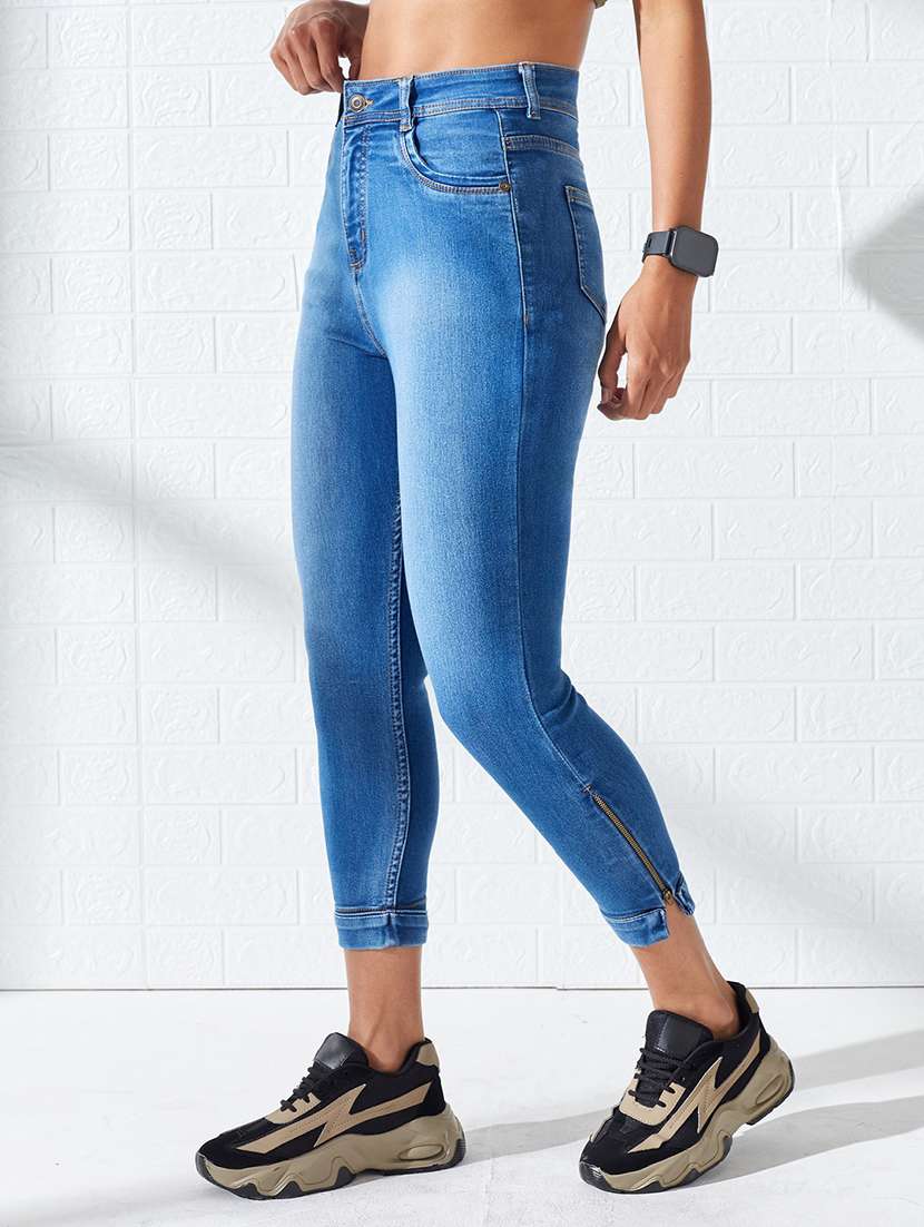 Women Washed High Rise Skinny Fit Jeans - 22618649 -  Standard Image - 2