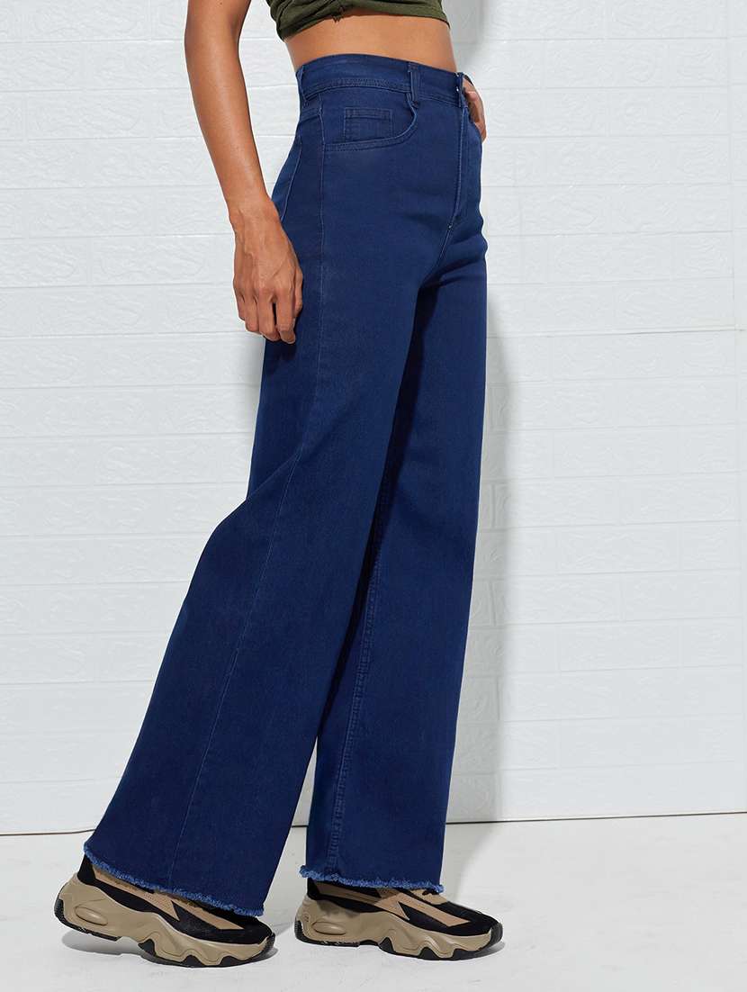 Women Solid High Rise Straight Jeans - 22618662 -  Standard Image - 2