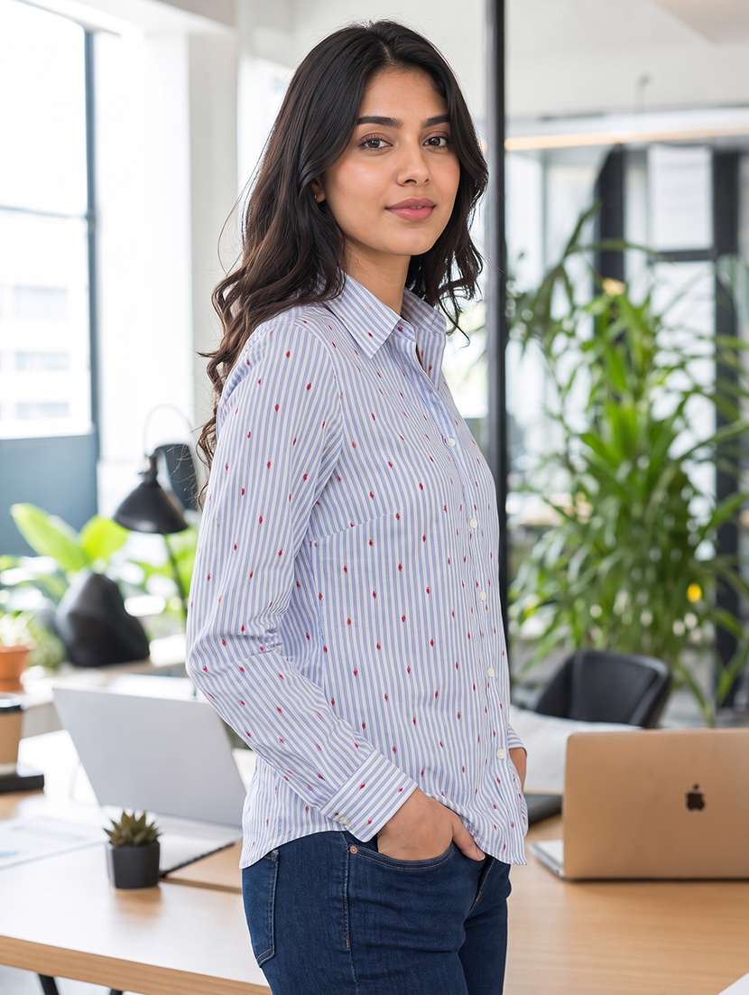 Women Printed Long Sleeves Regular Shirt - 22618866 -  Standard Image - 2