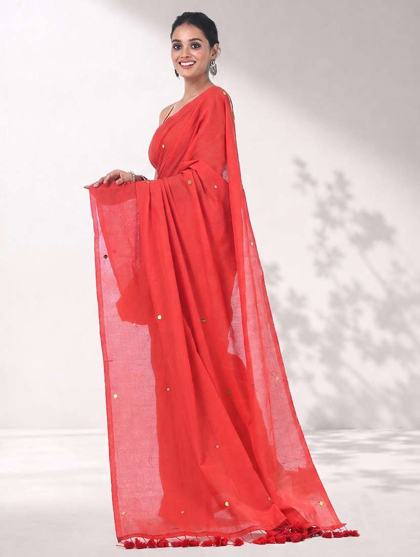 Women Solid With Work Embellished Saree With Blouse - 22619319 -  Standard Image - 2