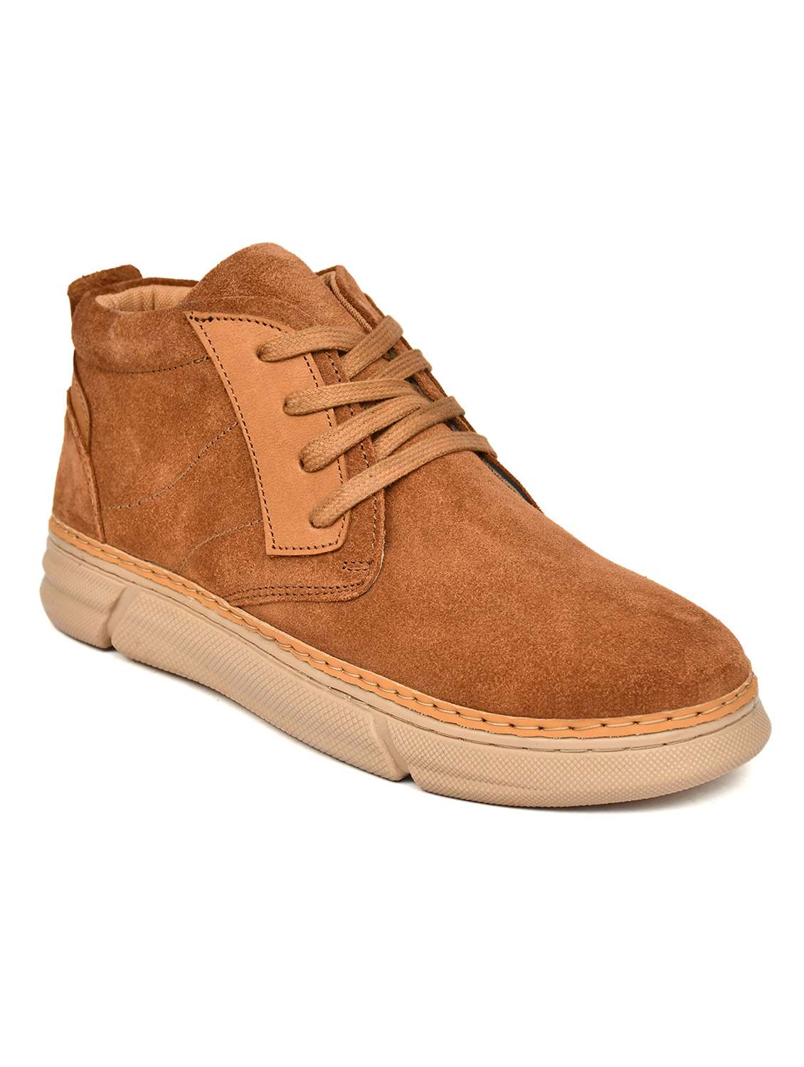 men solid lace up low ankle boots - 22619338 -  Standard Image - 2