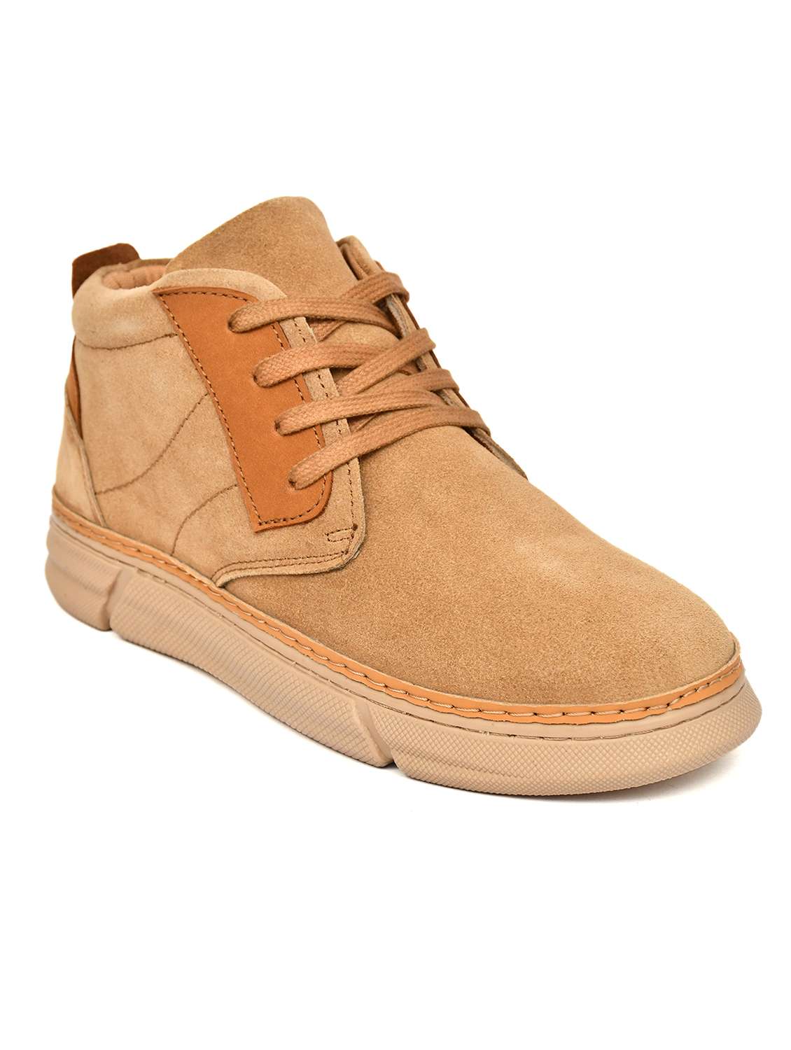 men solid lace up low ankle boots - 22619339 -  Standard Image - 2