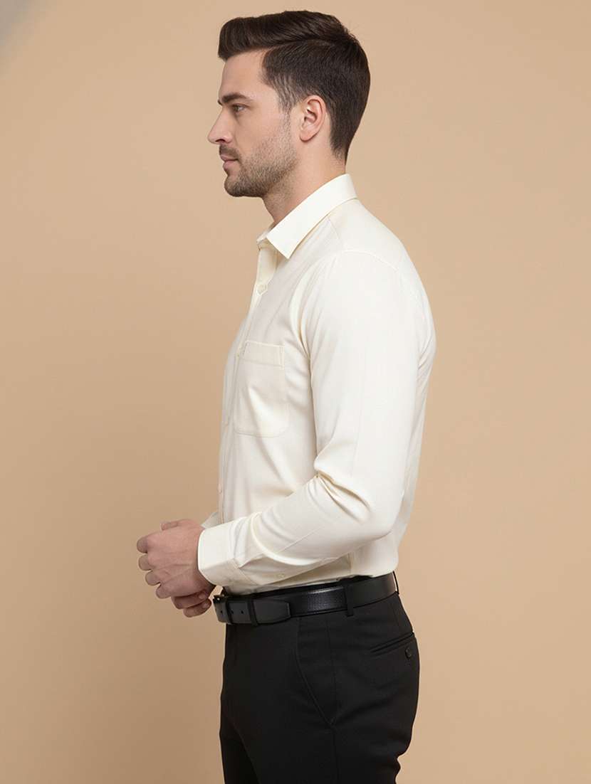 Men Solid Long Sleeves Formal Shirt - 22619370 -  Standard Image - 2