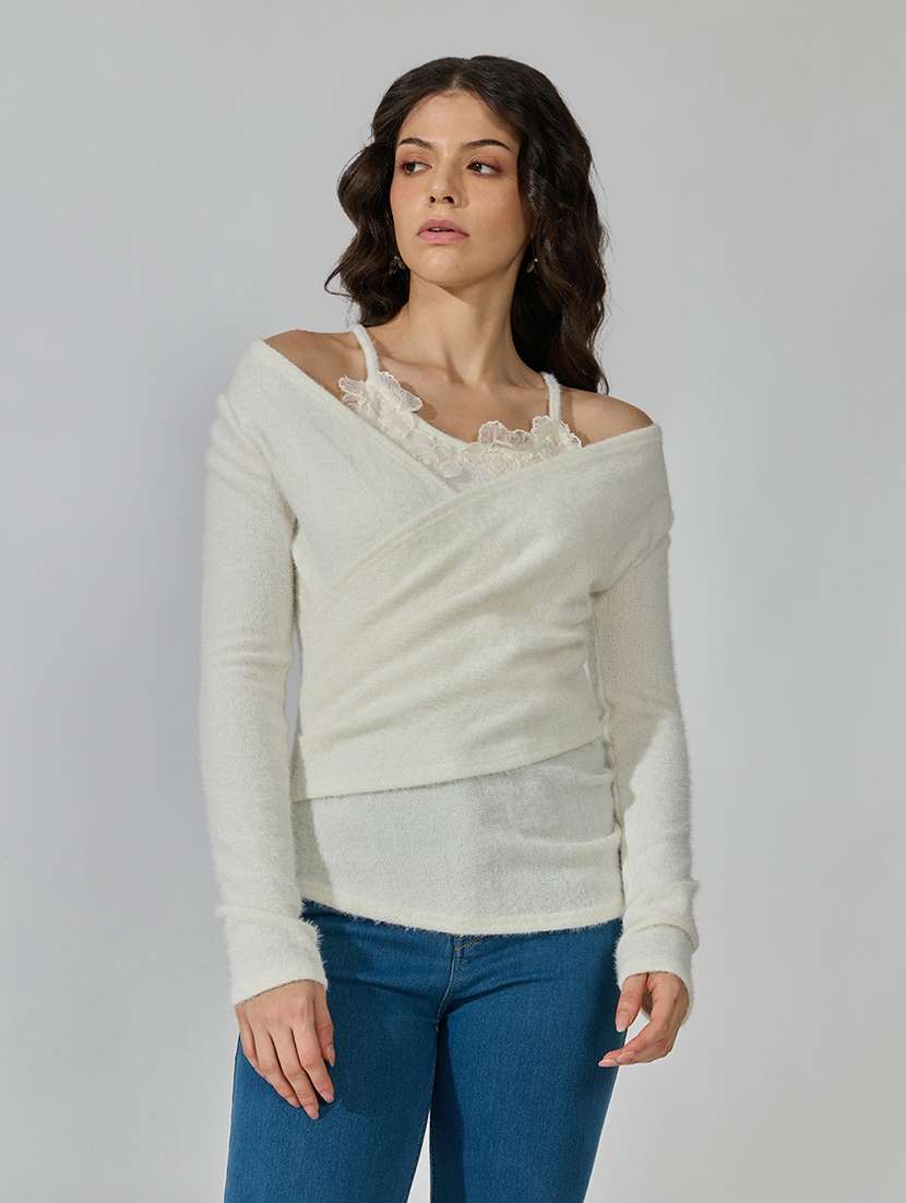 women solid long sleeves regular top - 22619445 -  Standard Image - 2