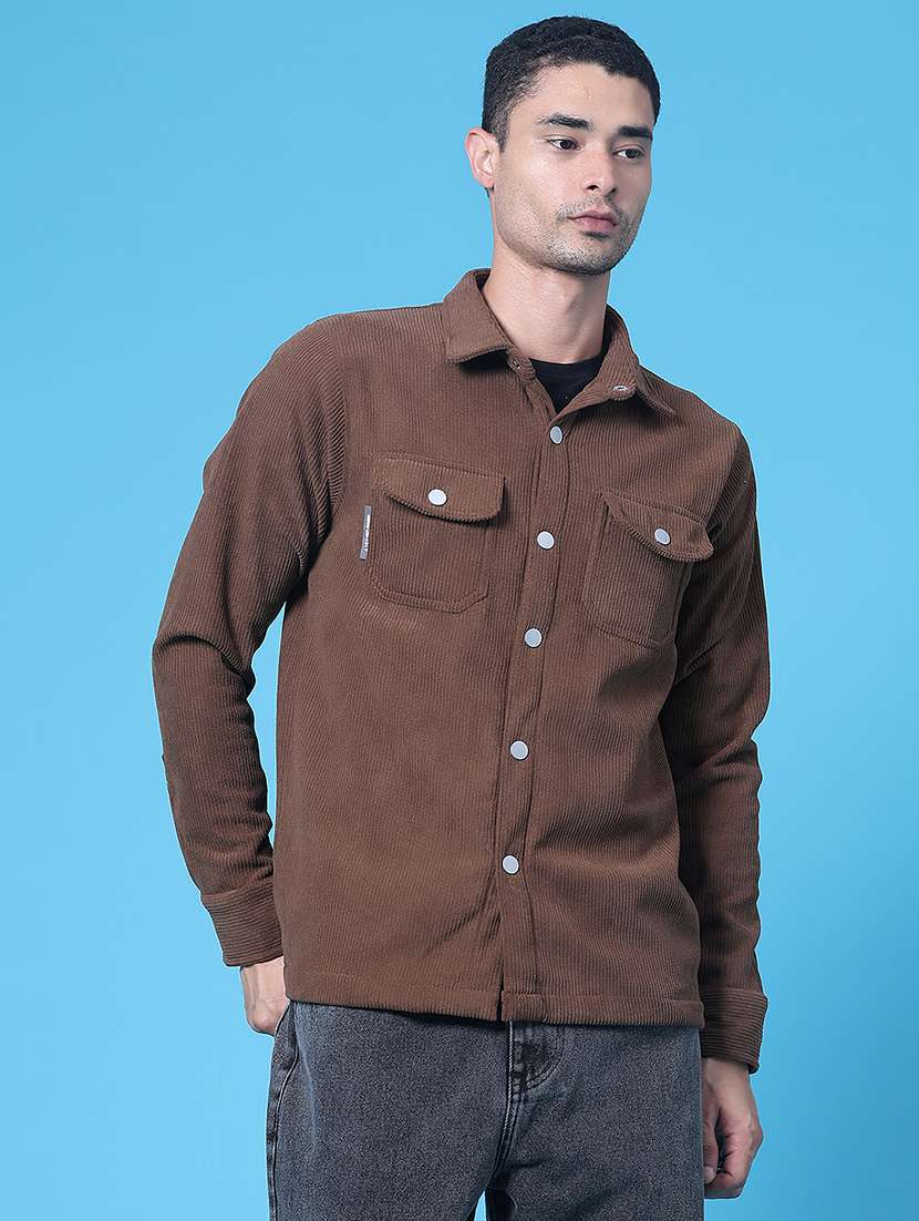 Men Textured Long Sleeve Regular Fit Shacket - 22621598 -  Standard Image - 2