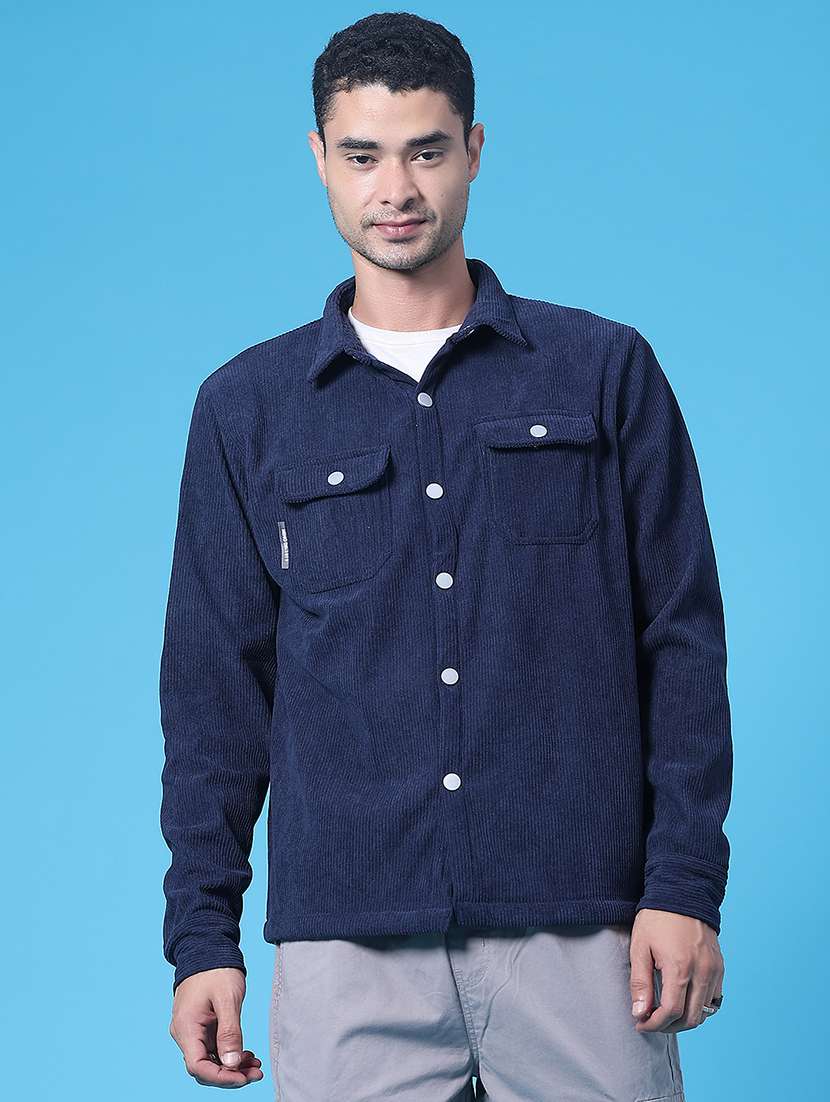 Men Textured Long Sleeve Regular Fit Shacket - 22621600 -  Standard Image - 2