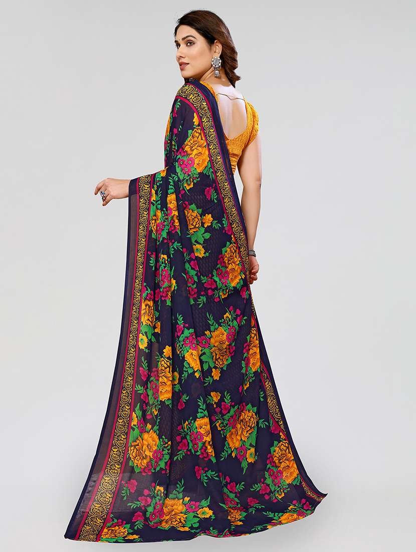 Women Pack Of 2 Printed Combo Saree With Blouse - 22623305 -  Standard Image - 2