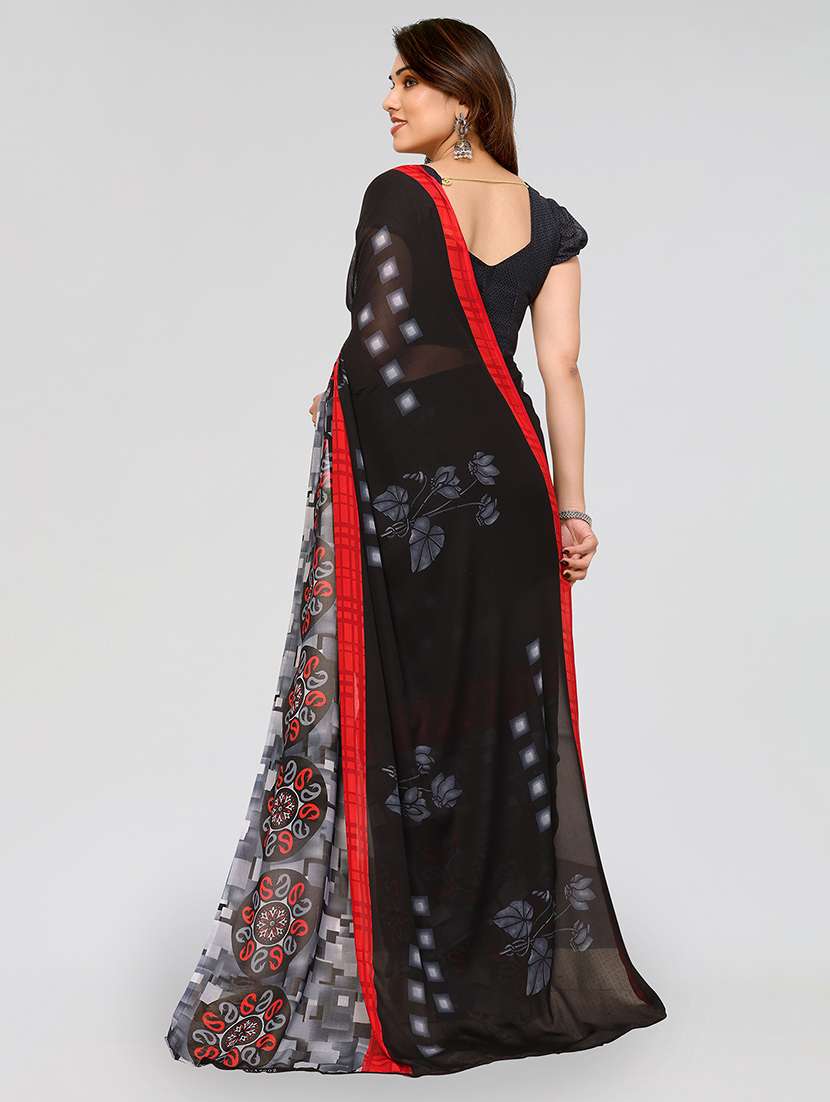 Women Pack Of 2 Printed Combo Saree With Blouse - 22623334 -  Standard Image - 2