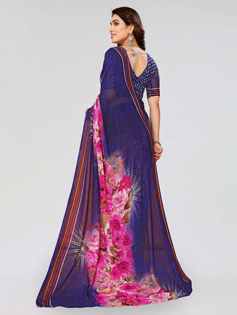 women pack of 2 printed combo saree with blouse - 22623873 -  Standard Image - 2