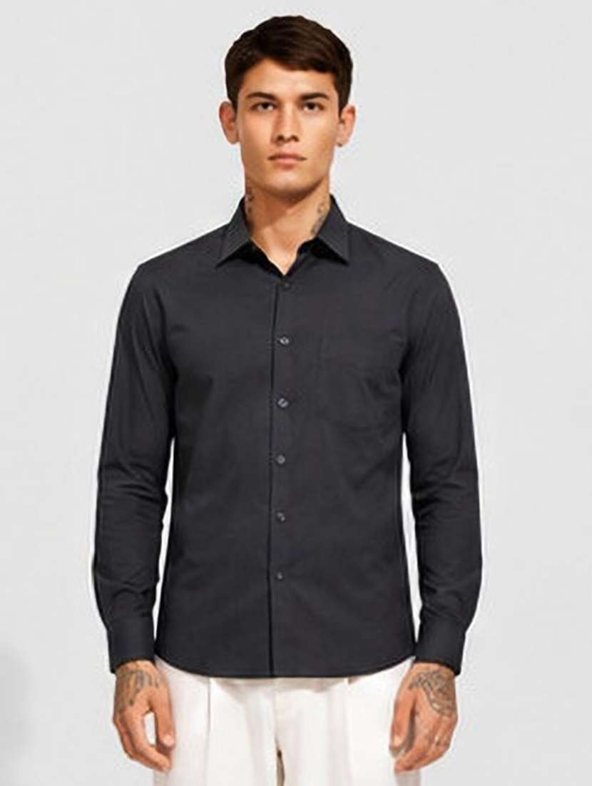 Men Solid Long Sleeve Regular Fit Casual Shirt - 22624677 -  Standard Image - 2