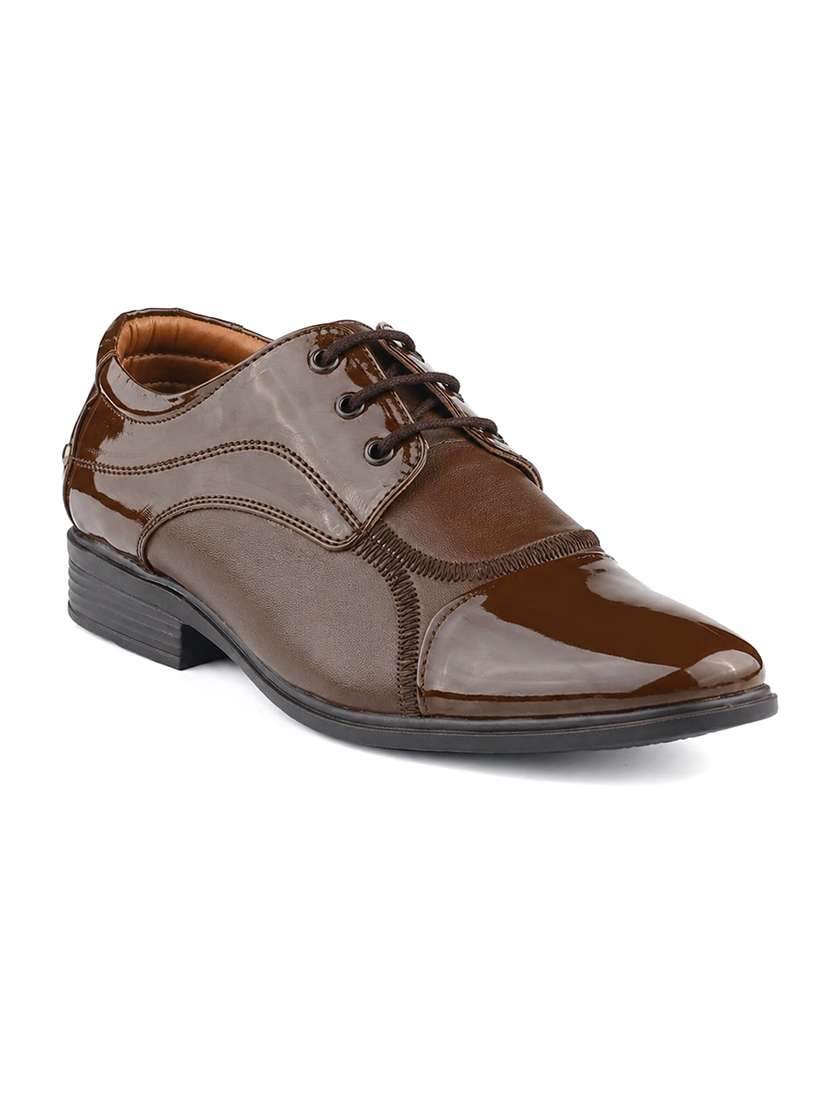 men solid lace up derby shoes - 22624743 -  Standard Image - 2