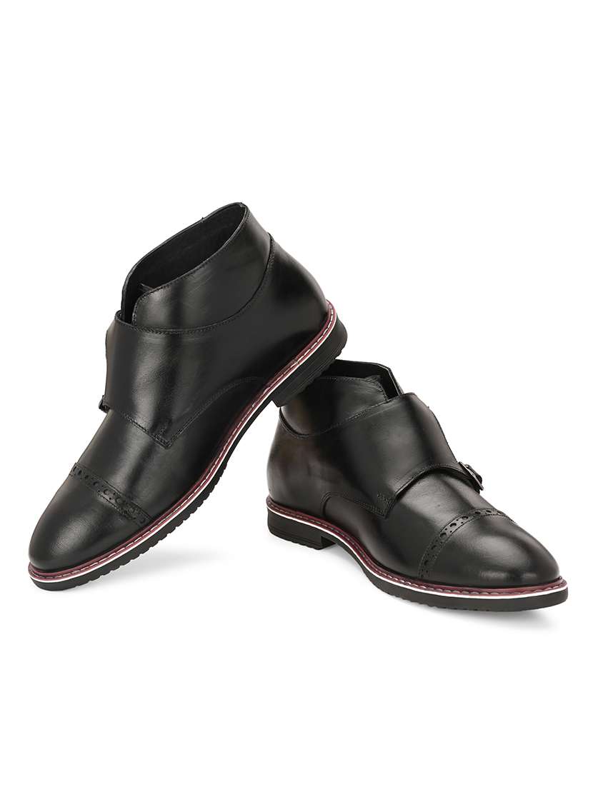 men solid low ankle monk boots - 22624755 -  Standard Image - 2