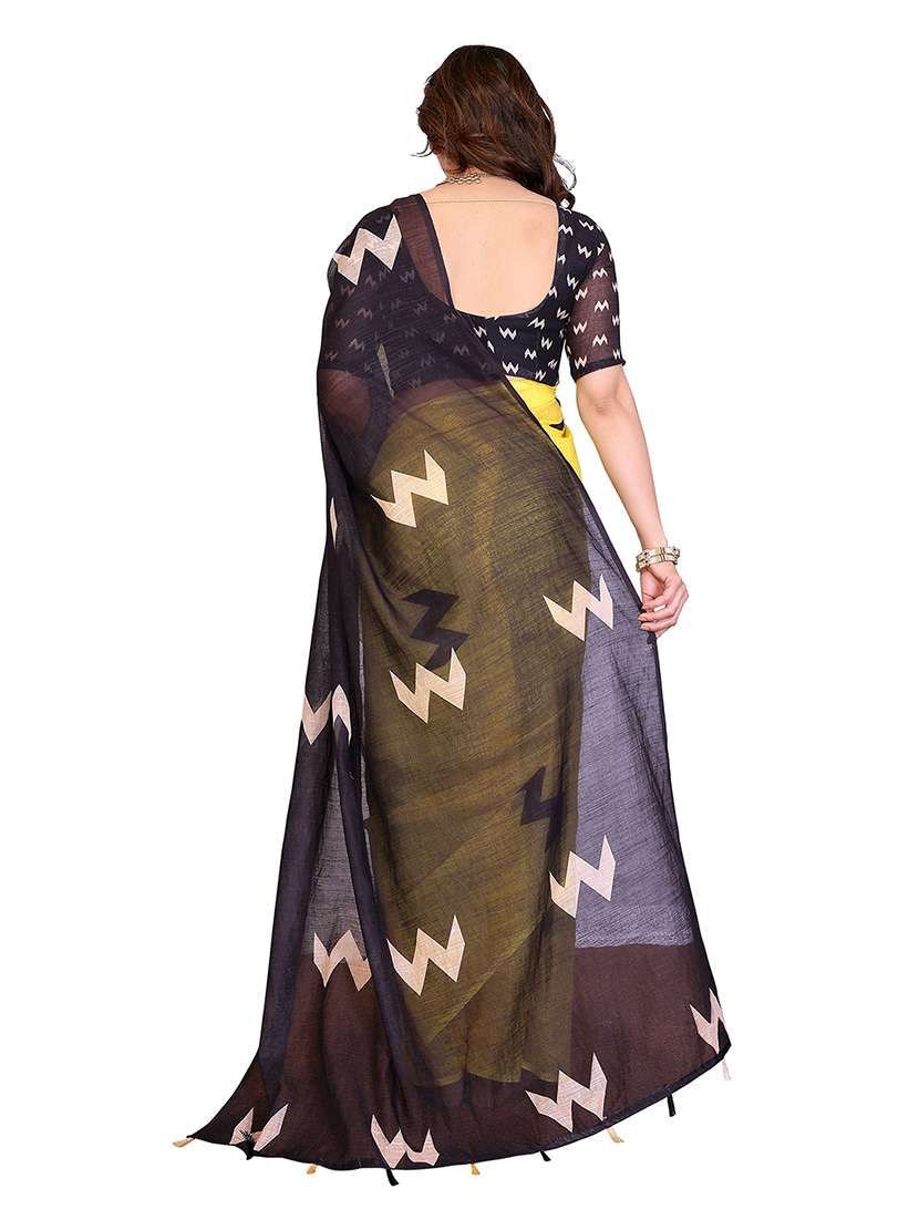 Women Pack Of 2 Printed Combo Saree With Blouse - 22624885 -  Standard Image - 2