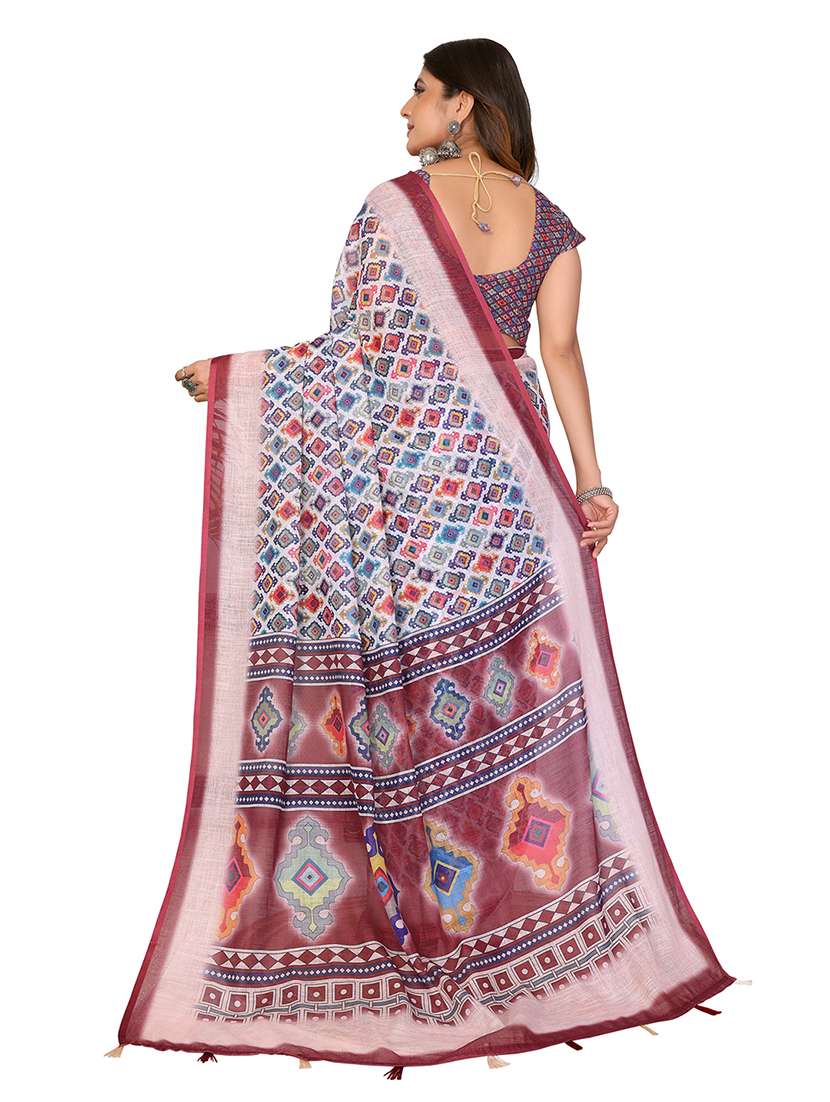 women pack of 2 printed combo saree with blouse - 22624945 -  Standard Image - 2