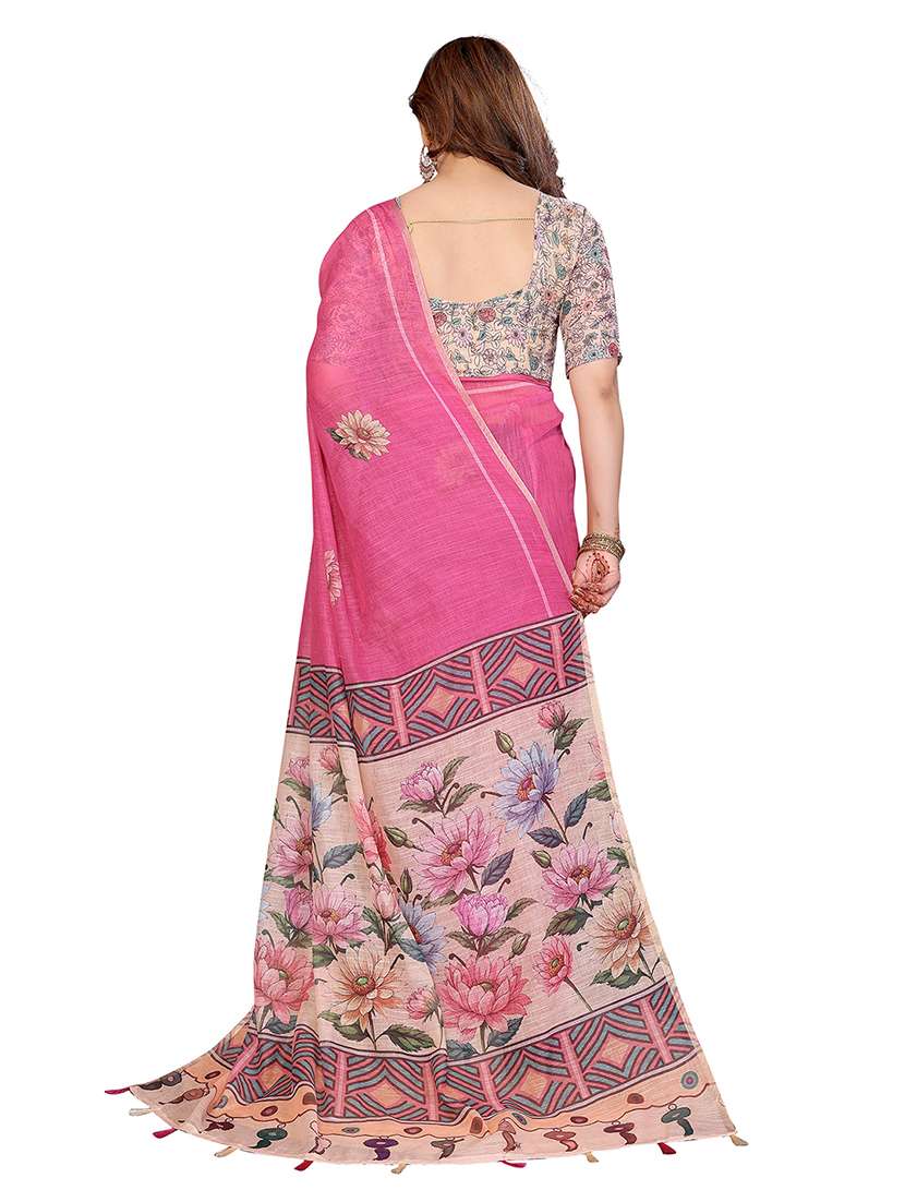 women pack of 2 printed combo saree with blouse - 22625279 -  Standard Image - 2