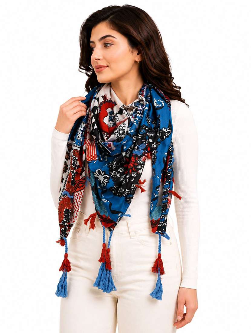 women pack of 5 printed scarf - 22625727 -  Standard Image - 2