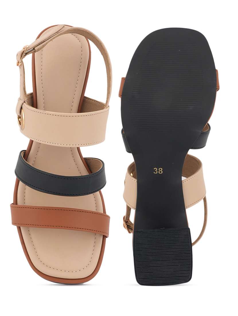 Women Colourblocked Back Strap Sandal - 22627522 -  Standard Image - 2