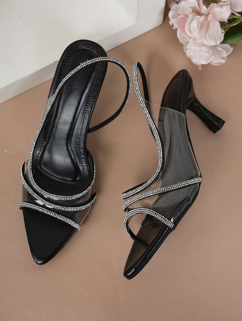 women embellished back strap sandal